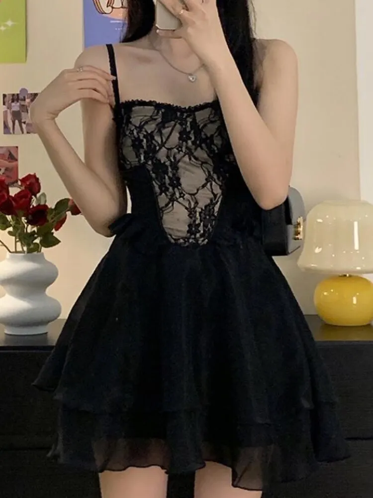 Summer Black Graceful Chic Dress