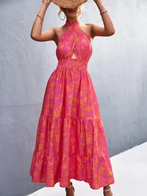 Summer Cross Graceful Halter Long Dress