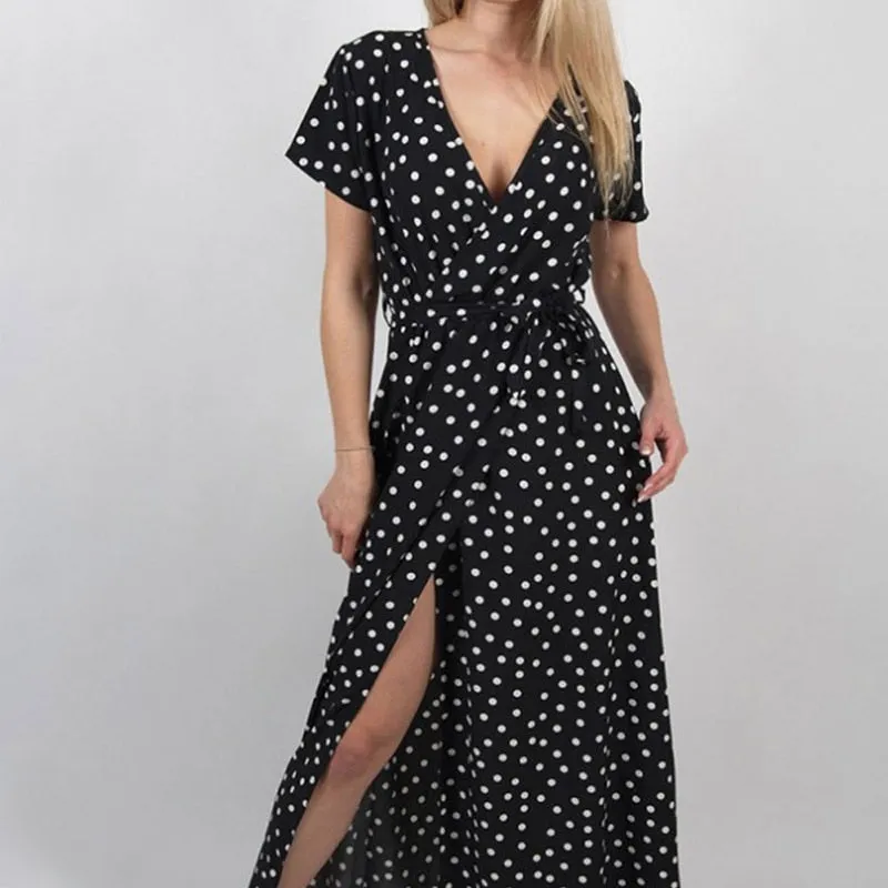 Summer Ladies Graceful Long Split Dress