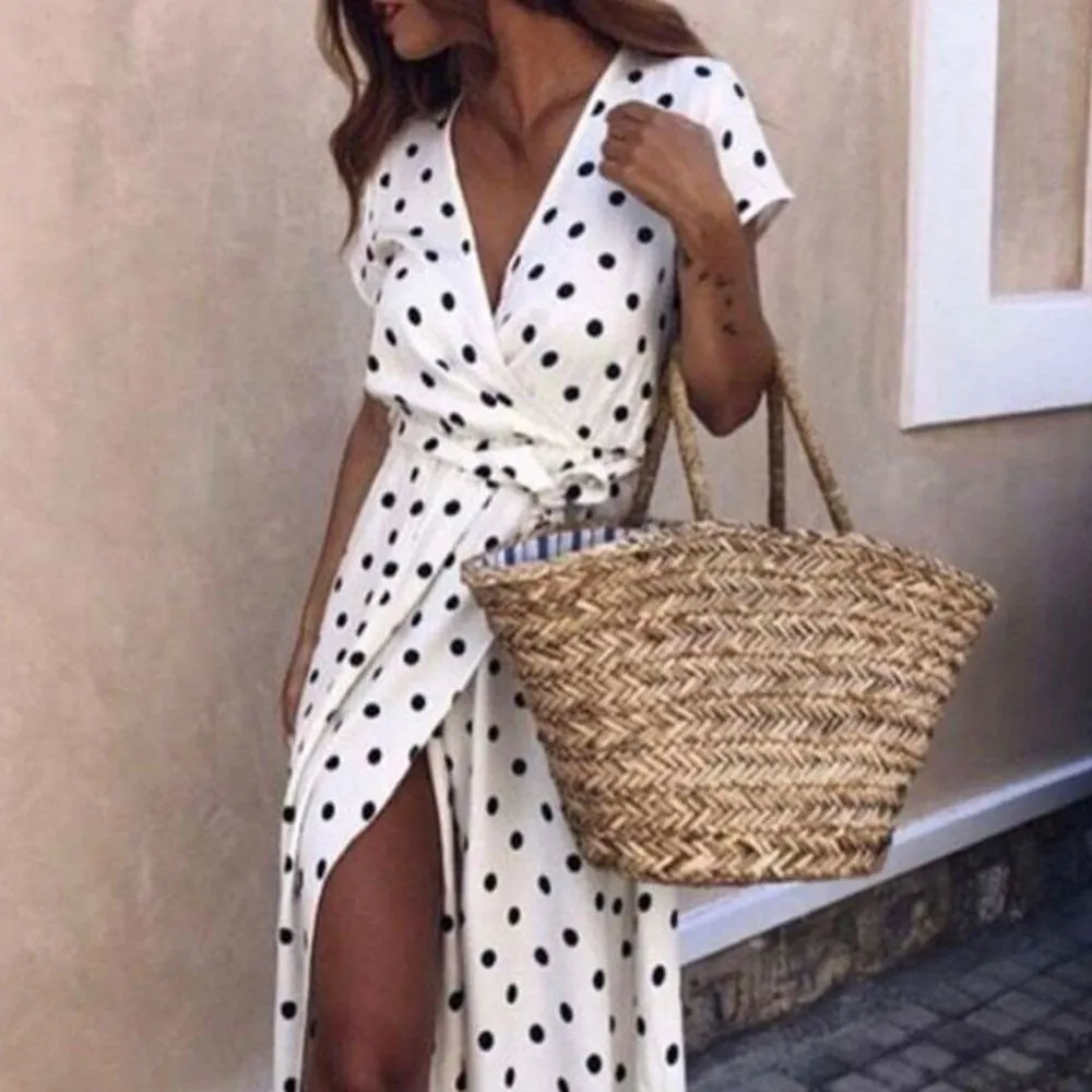 Summer Ladies Graceful Long Split Dress