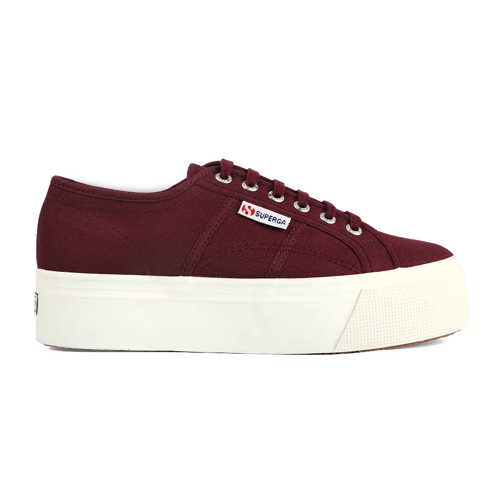 Superga 2790 Flatform Red Bordeaux Full Avorio