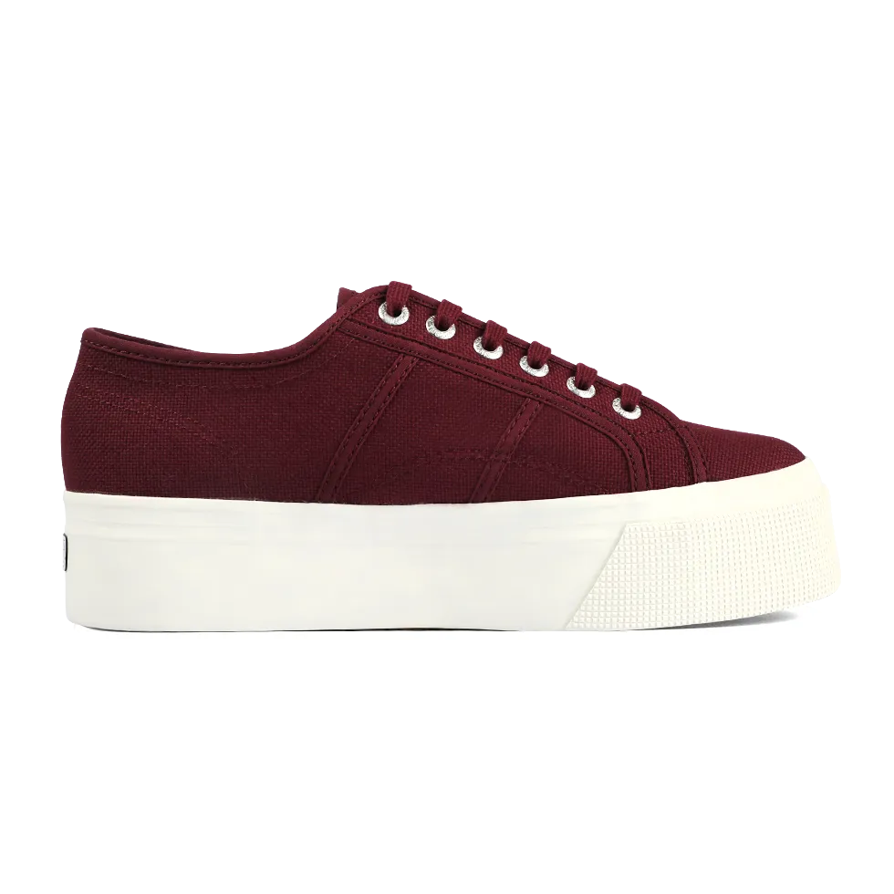 Superga 2790 Flatform Red Bordeaux Full Avorio