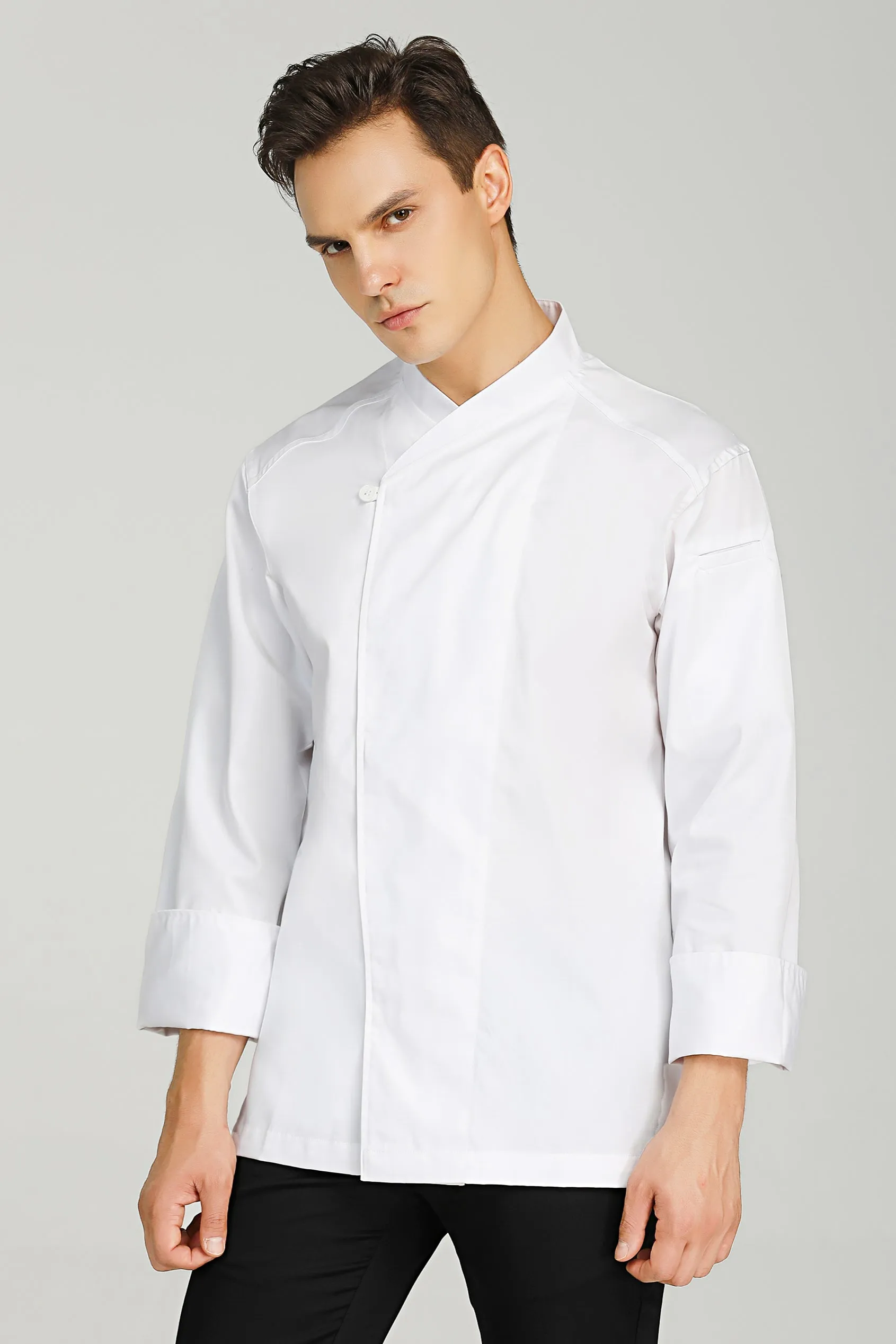 Tarragon White Chef Jacket, Long Sleeve