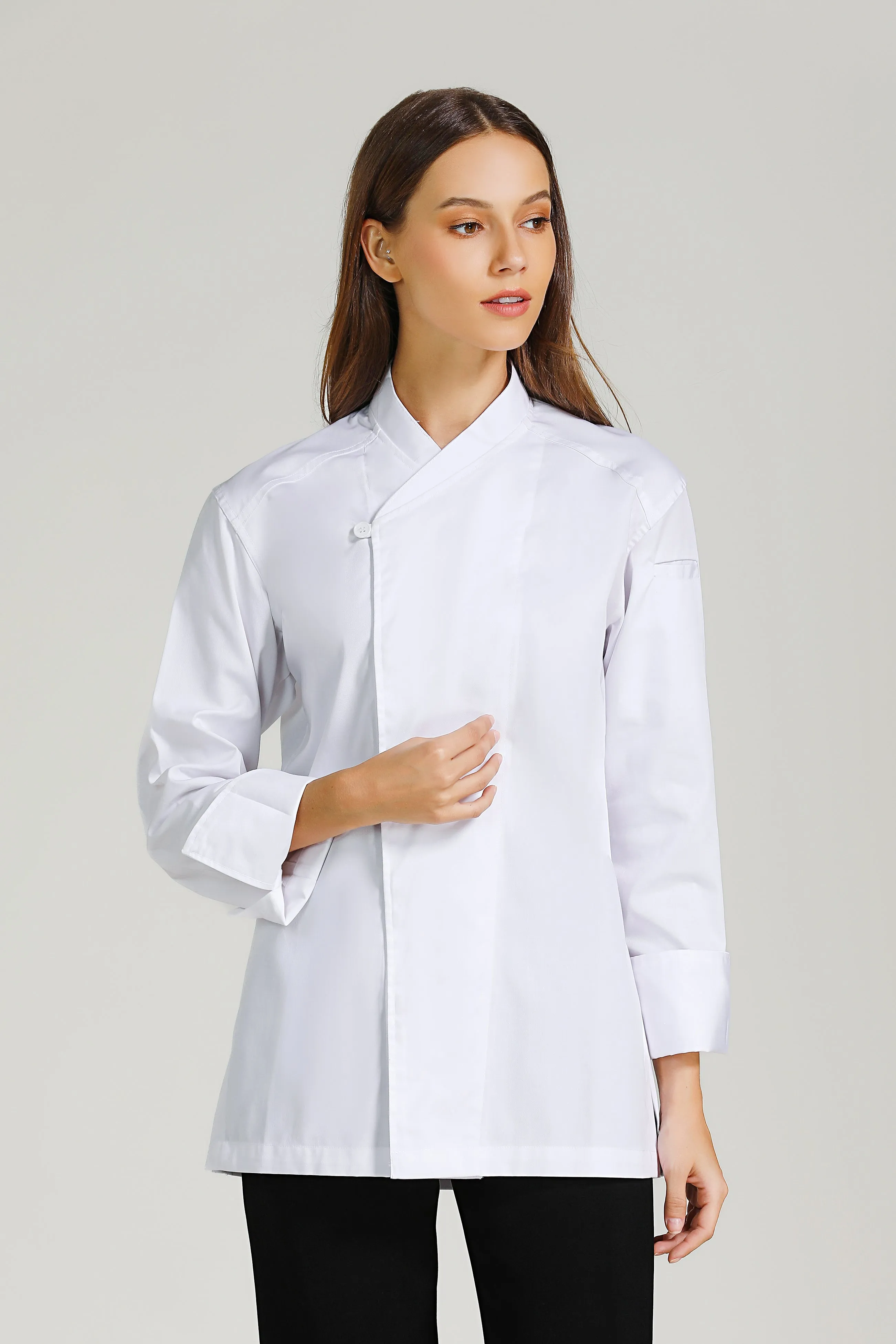 Tarragon White Chef Jacket, Long Sleeve