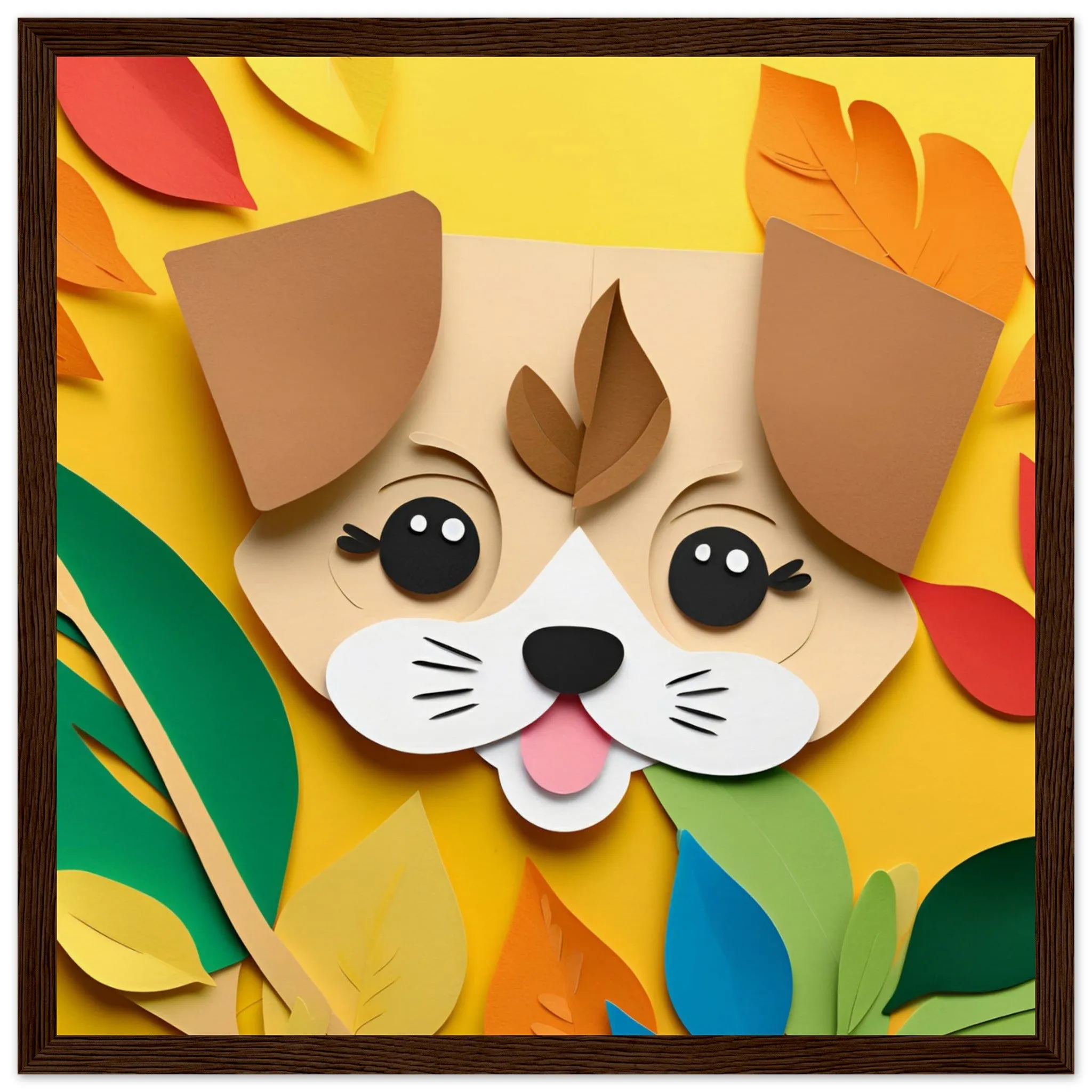The beauty of paper animal art: Dog (4 Designs)