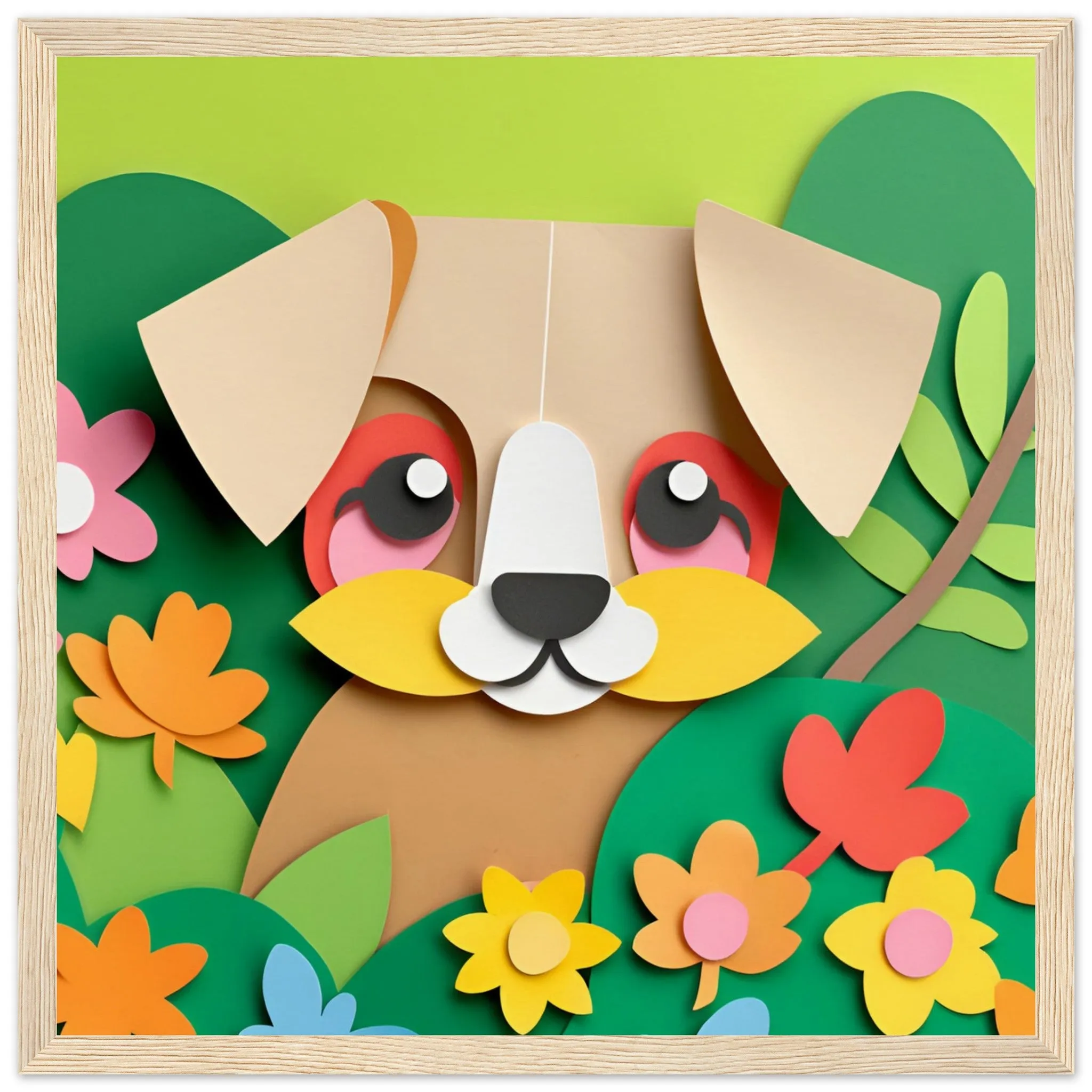 The beauty of paper animal art: Dog (4 Designs)