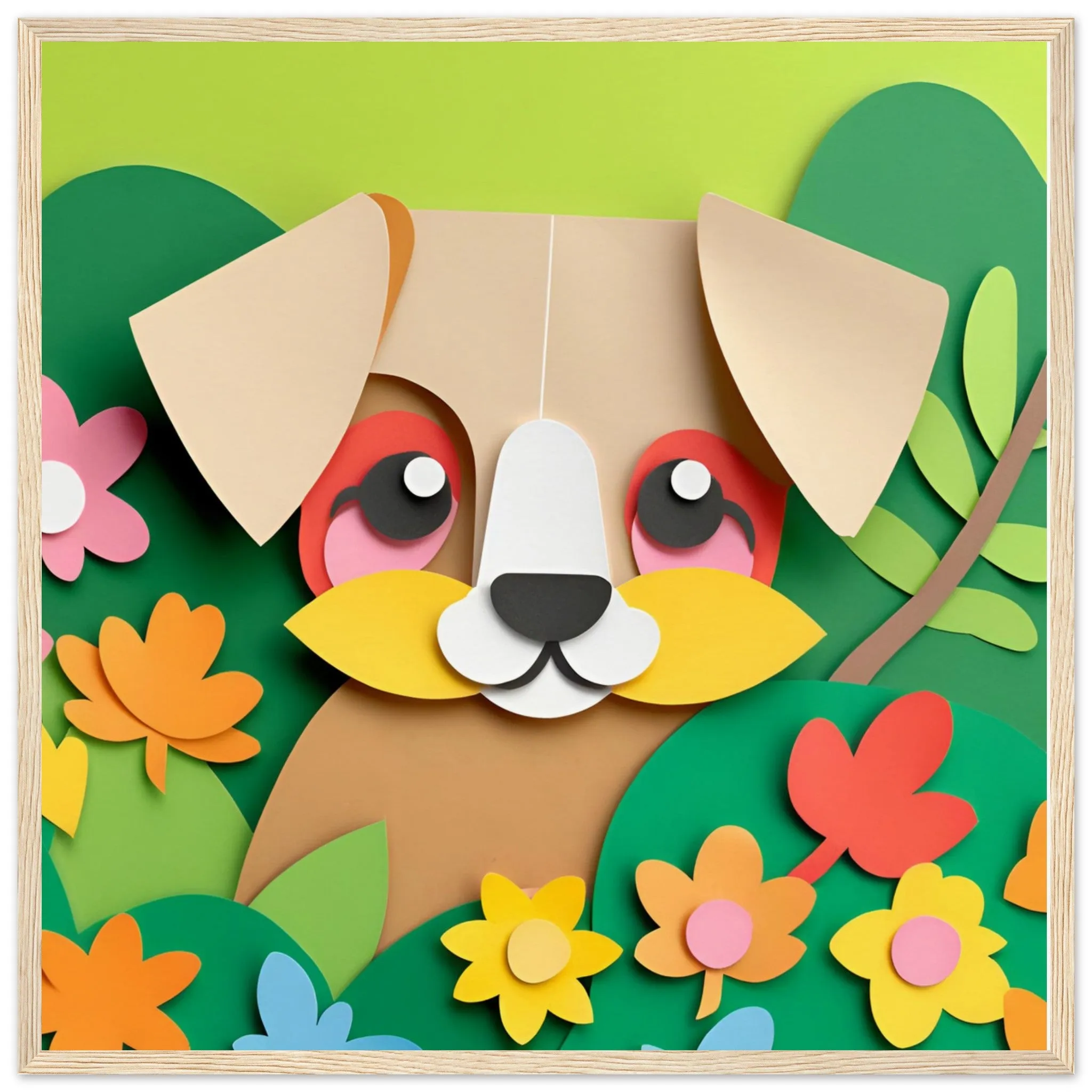 The beauty of paper animal art: Dog (4 Designs)