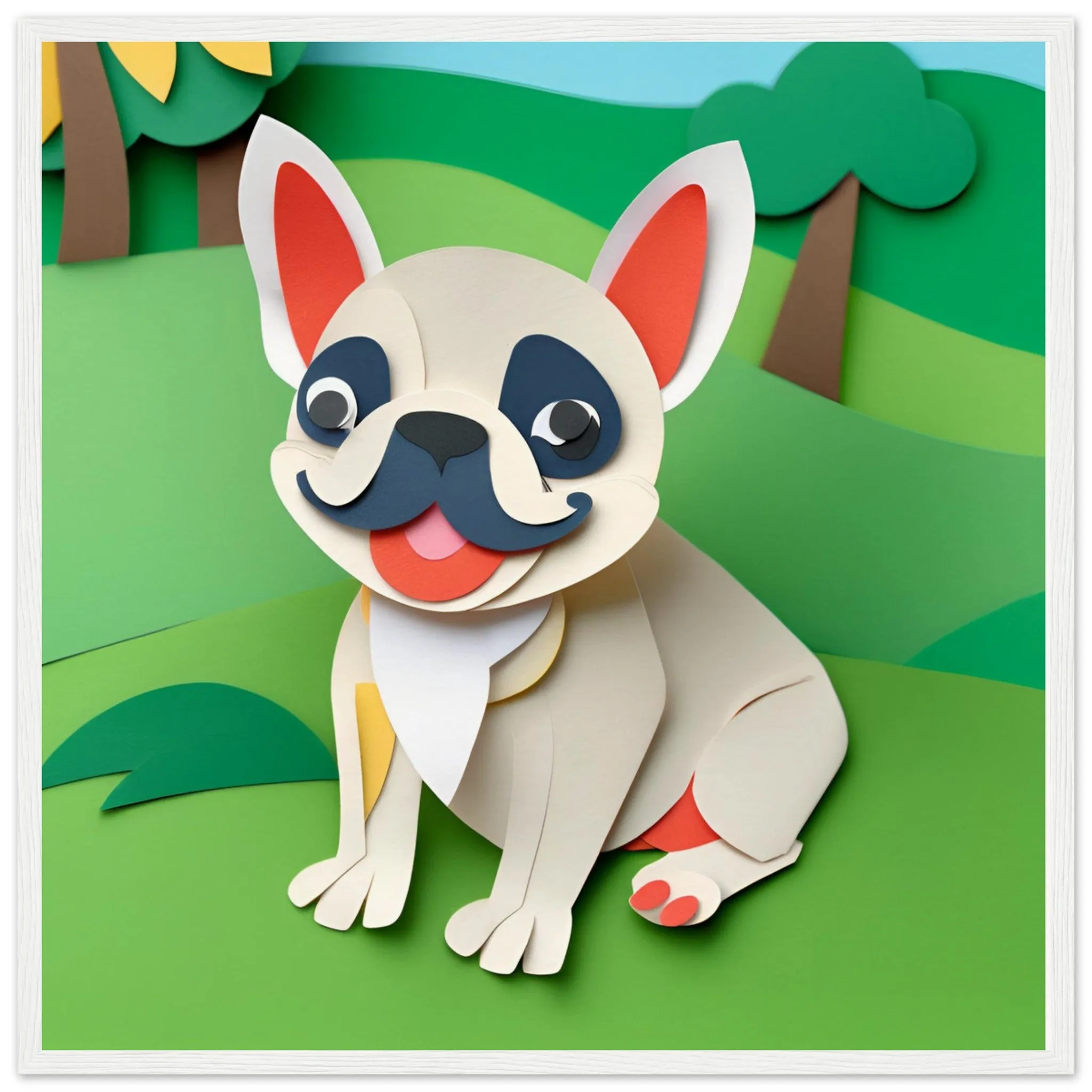 The beauty of paper animal art: Dog (4 Designs)