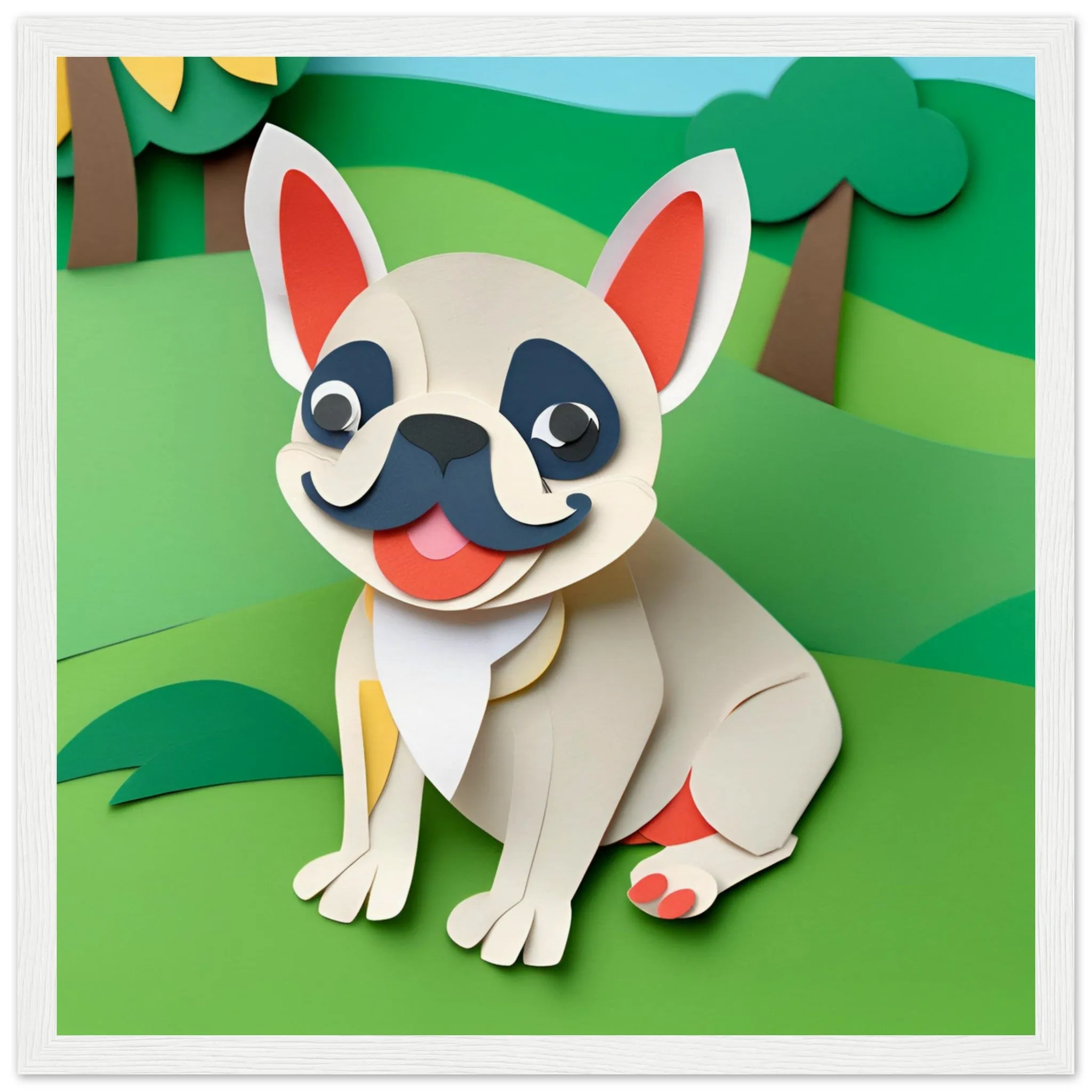 The beauty of paper animal art: Dog (4 Designs)