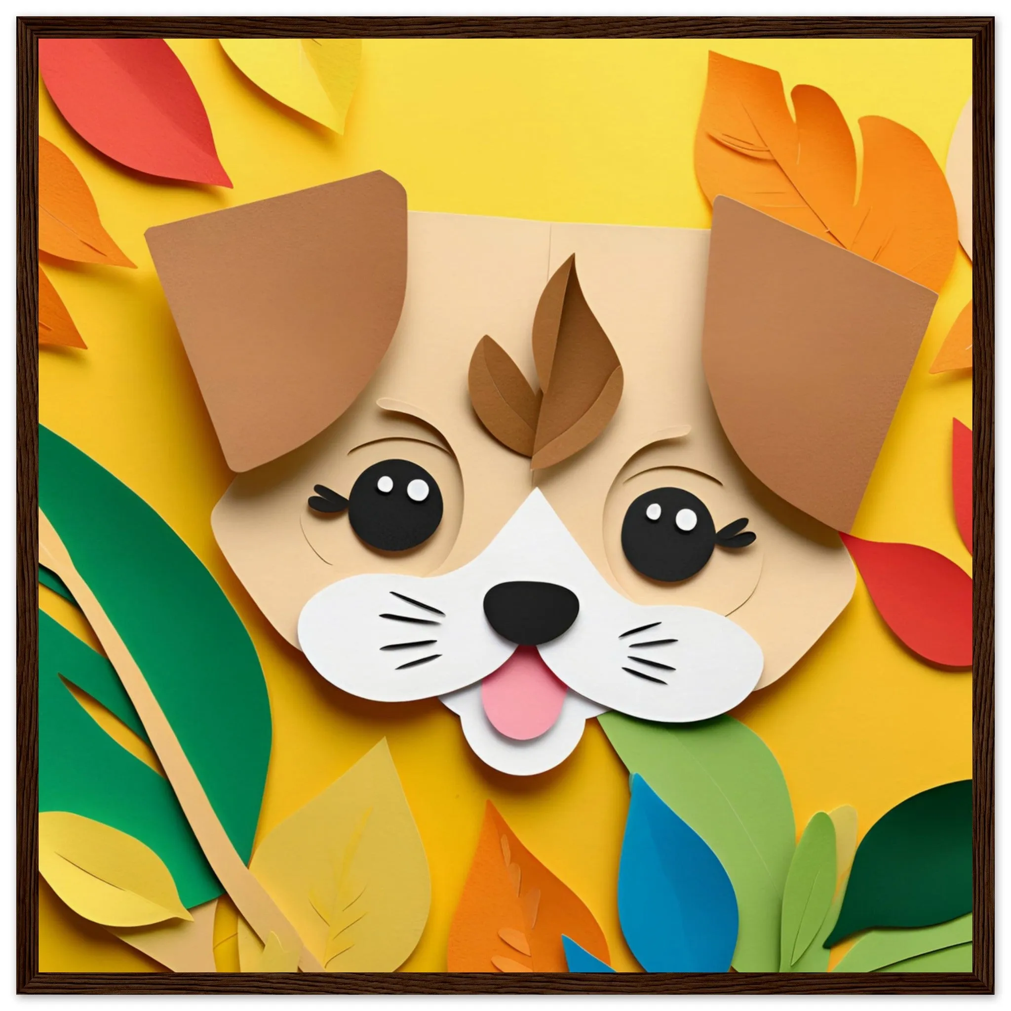 The beauty of paper animal art: Dog (4 Designs)