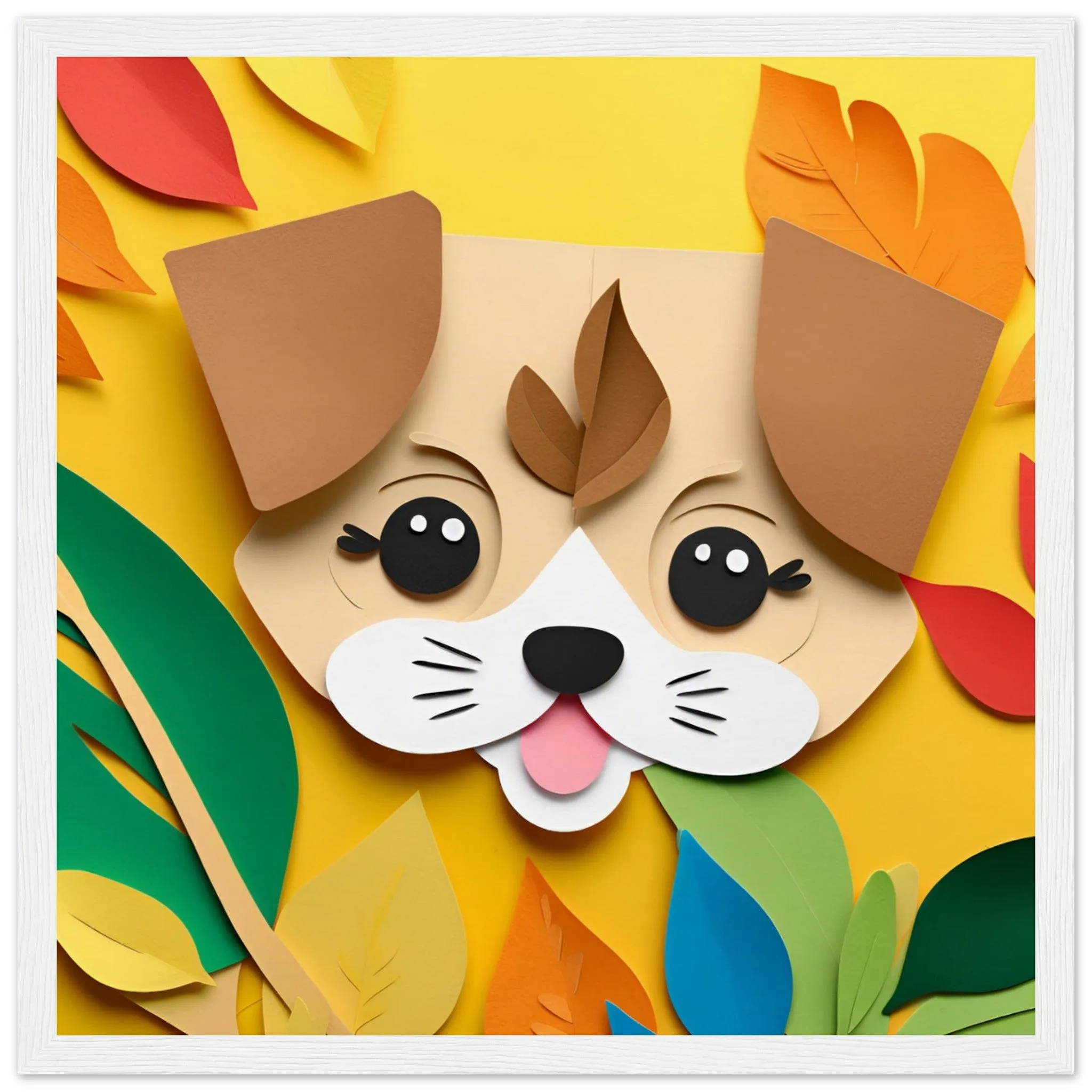The beauty of paper animal art: Dog (4 Designs)