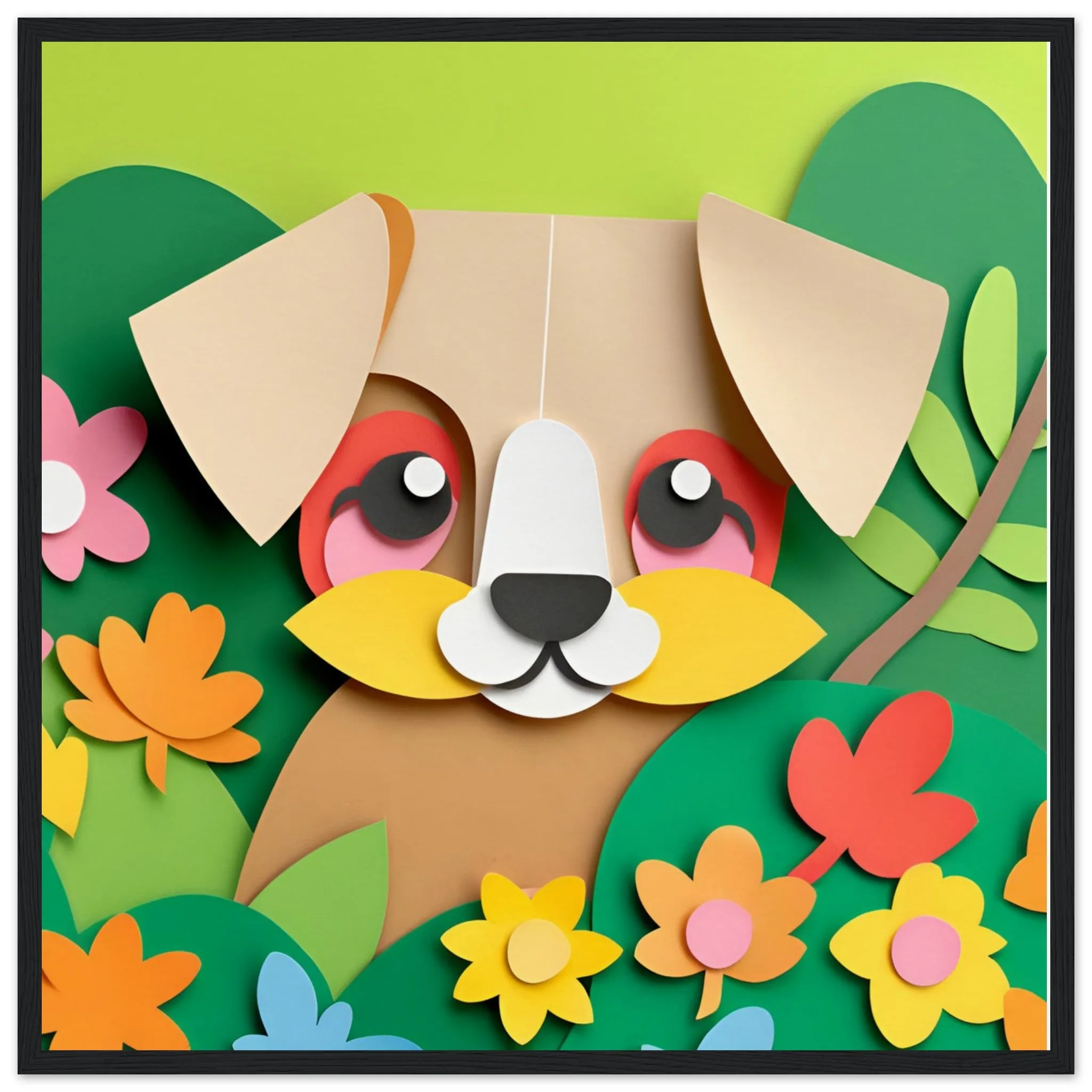 The beauty of paper animal art: Dog (4 Designs)
