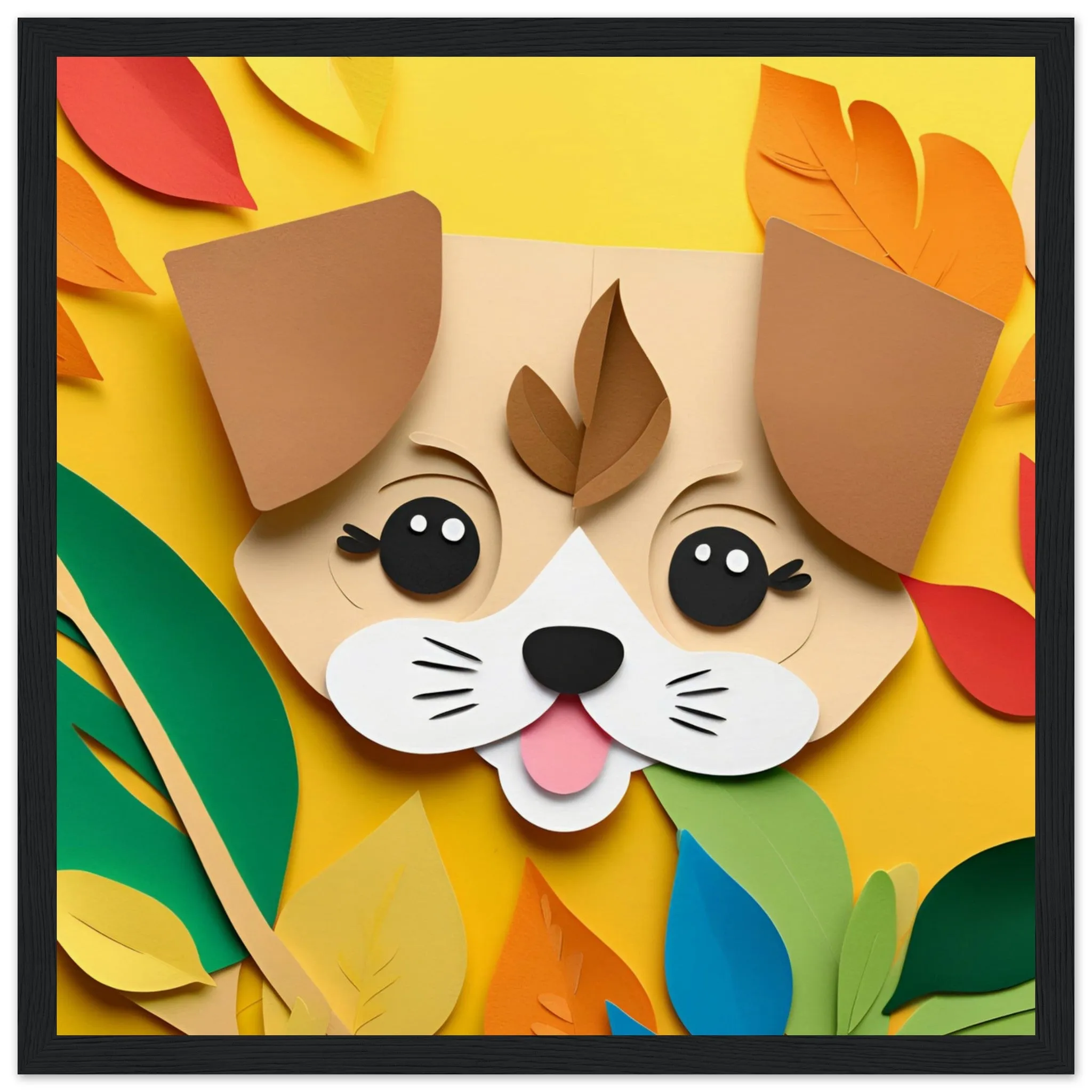 The beauty of paper animal art: Dog (4 Designs)
