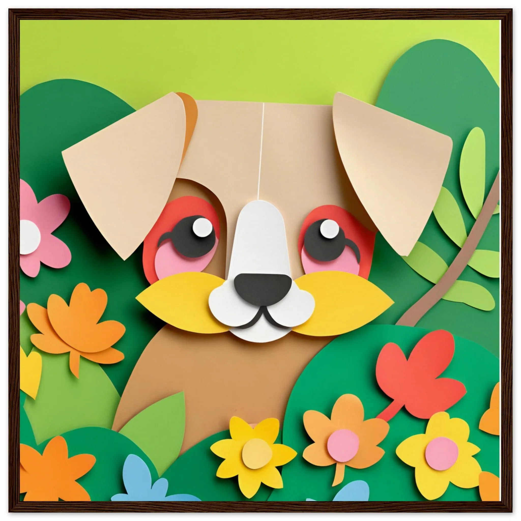 The beauty of paper animal art: Dog (4 Designs)