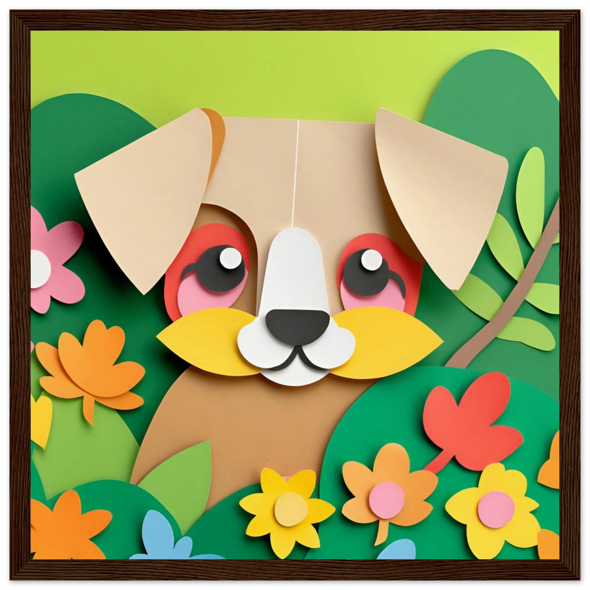 The beauty of paper animal art: Dog (4 Designs)