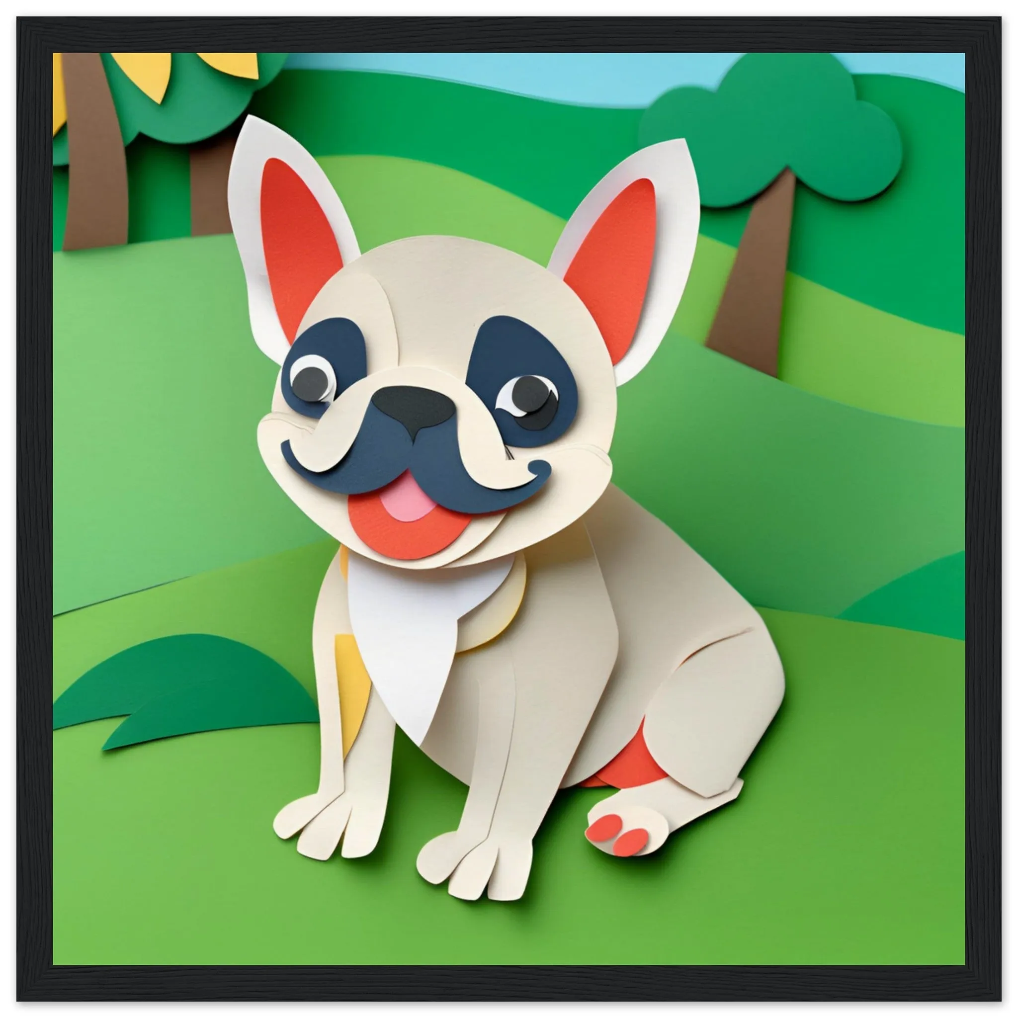The beauty of paper animal art: Dog (4 Designs)
