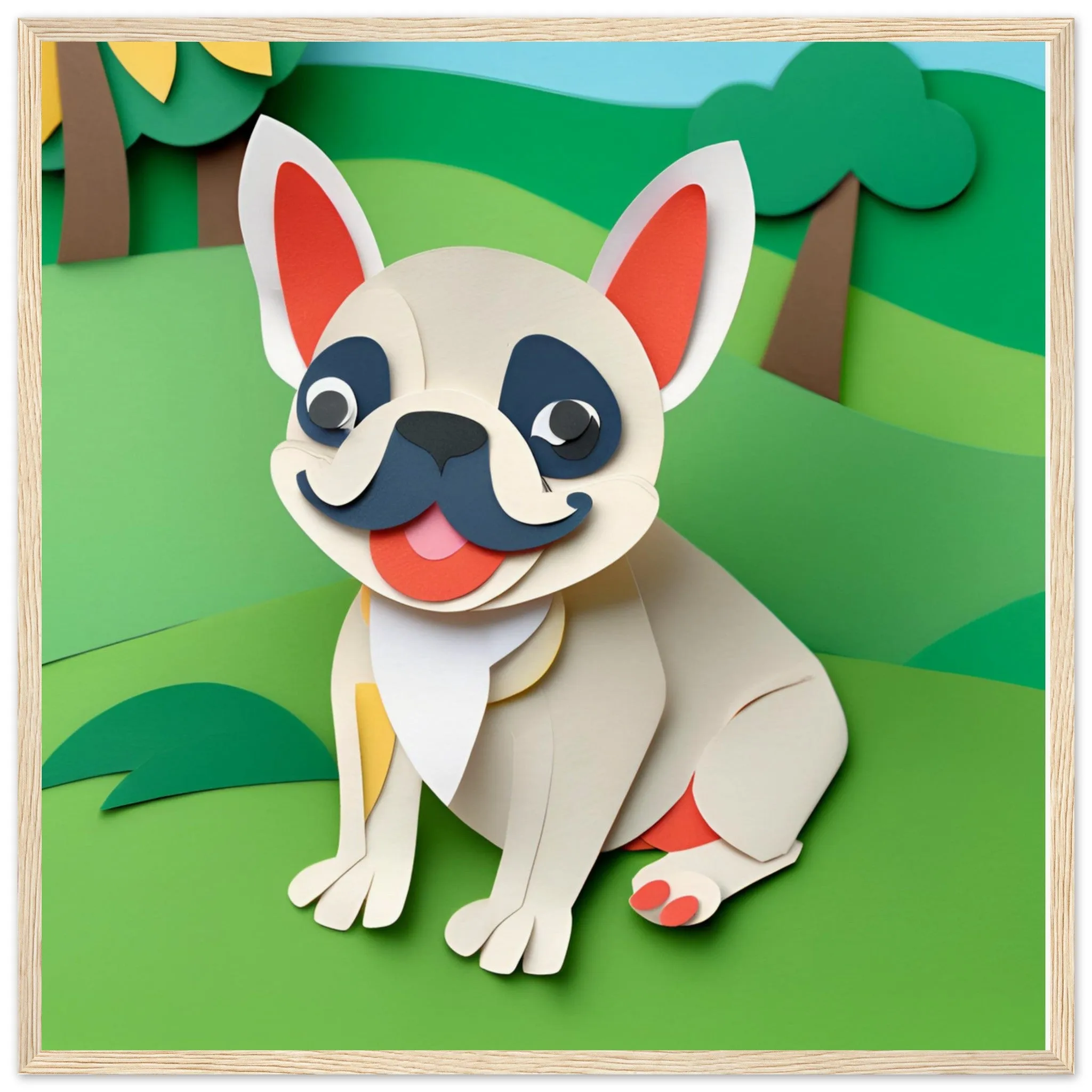 The beauty of paper animal art: Dog (4 Designs)