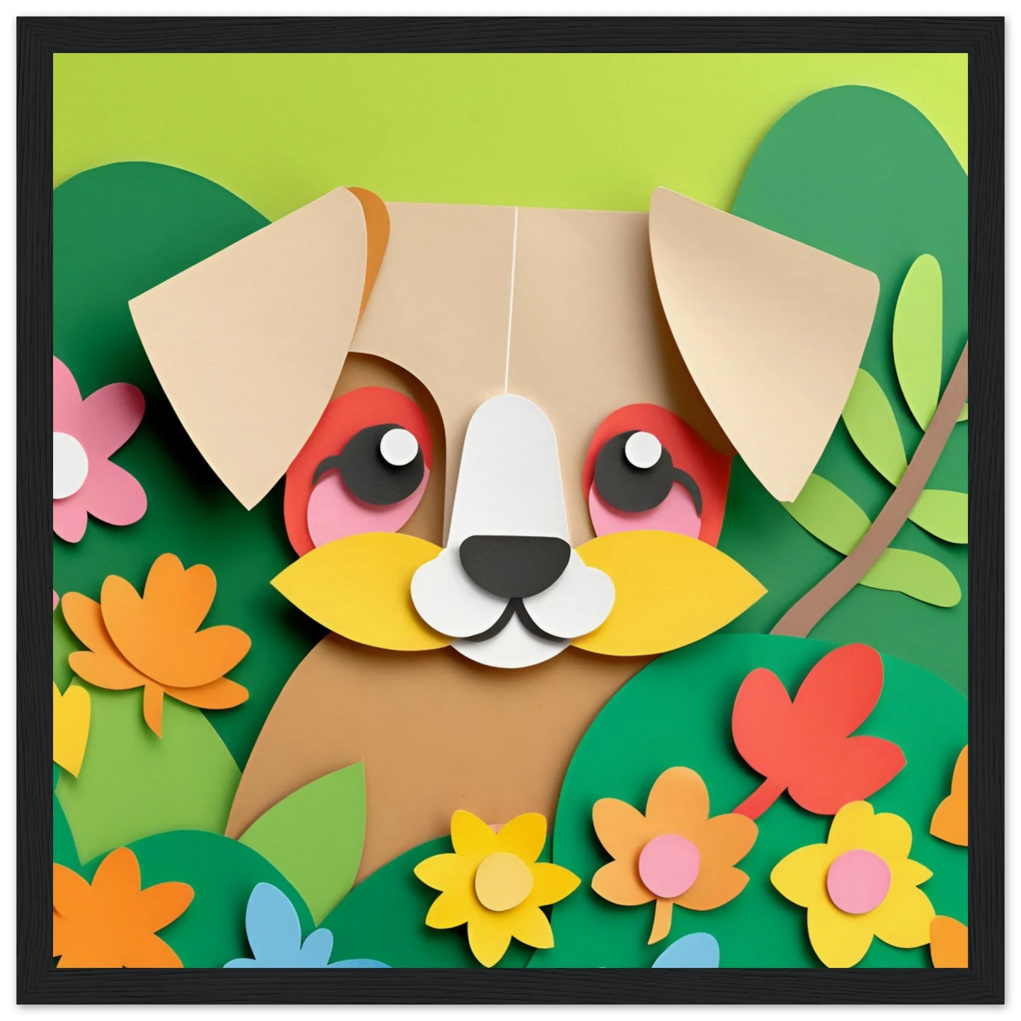 The beauty of paper animal art: Dog (4 Designs)