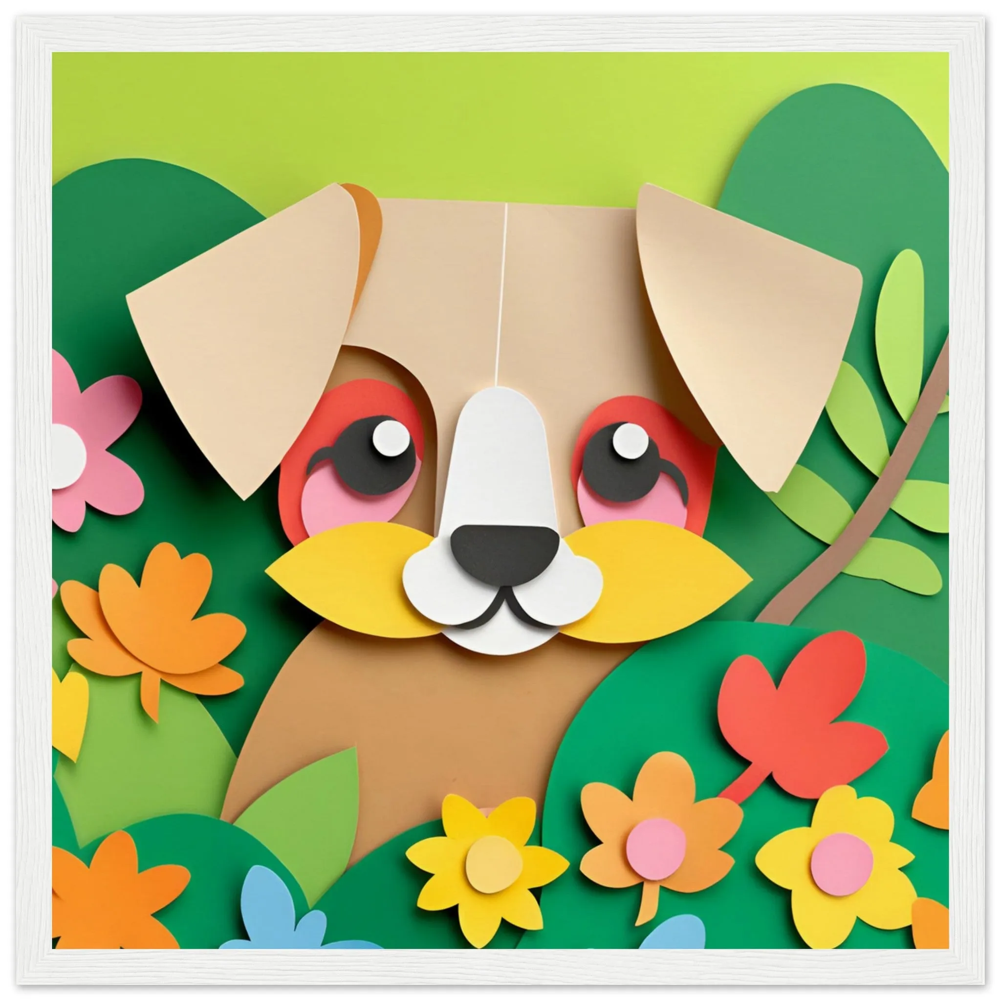 The beauty of paper animal art: Dog (4 Designs)