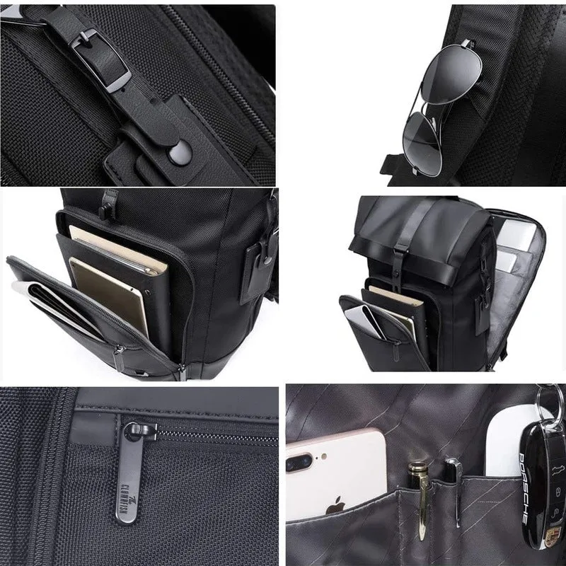 The CLOWNFISH Laptop Backpack - Water Resistant, Anti-Theft | 30L | Black