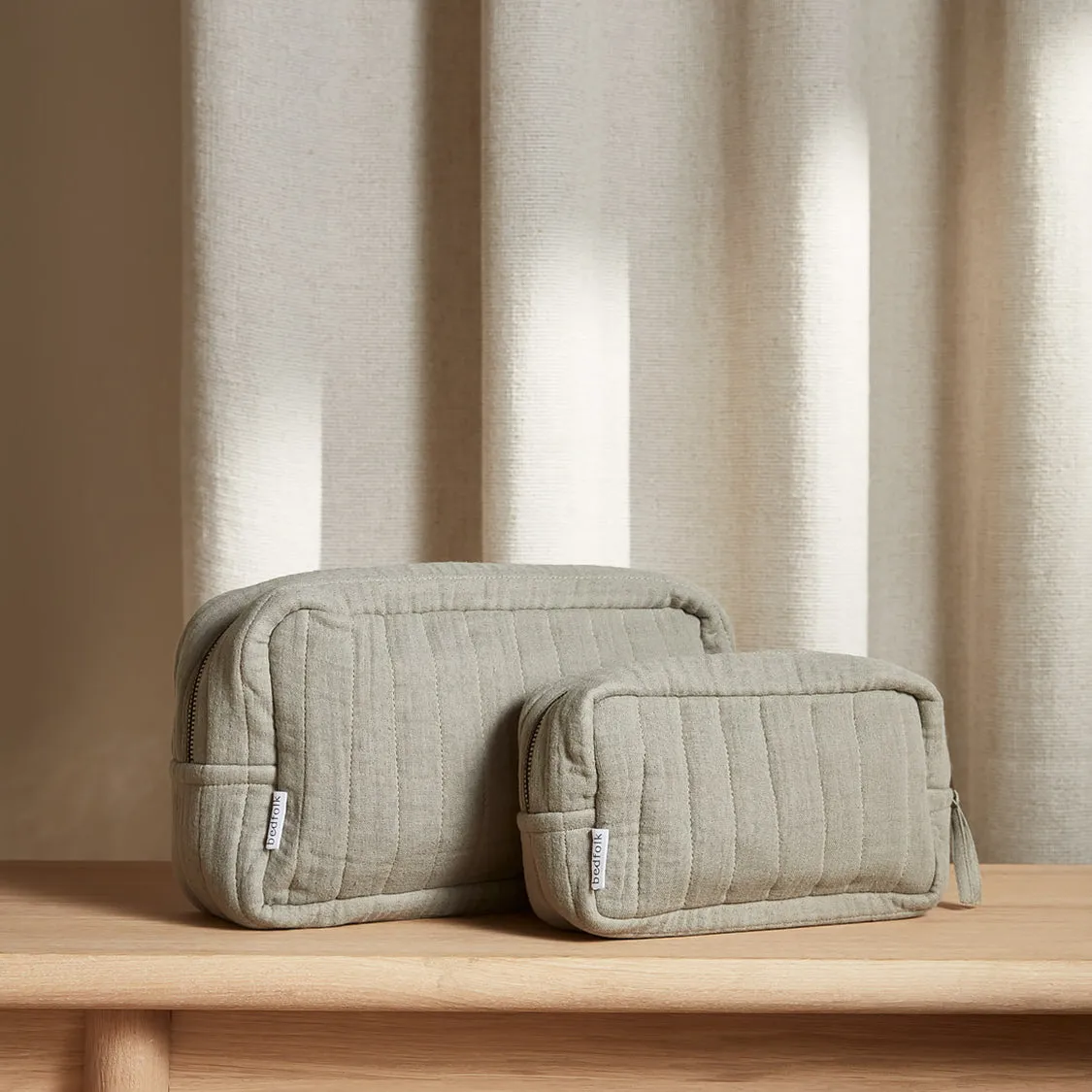 The Dream Cotton Wash Bag - Moss