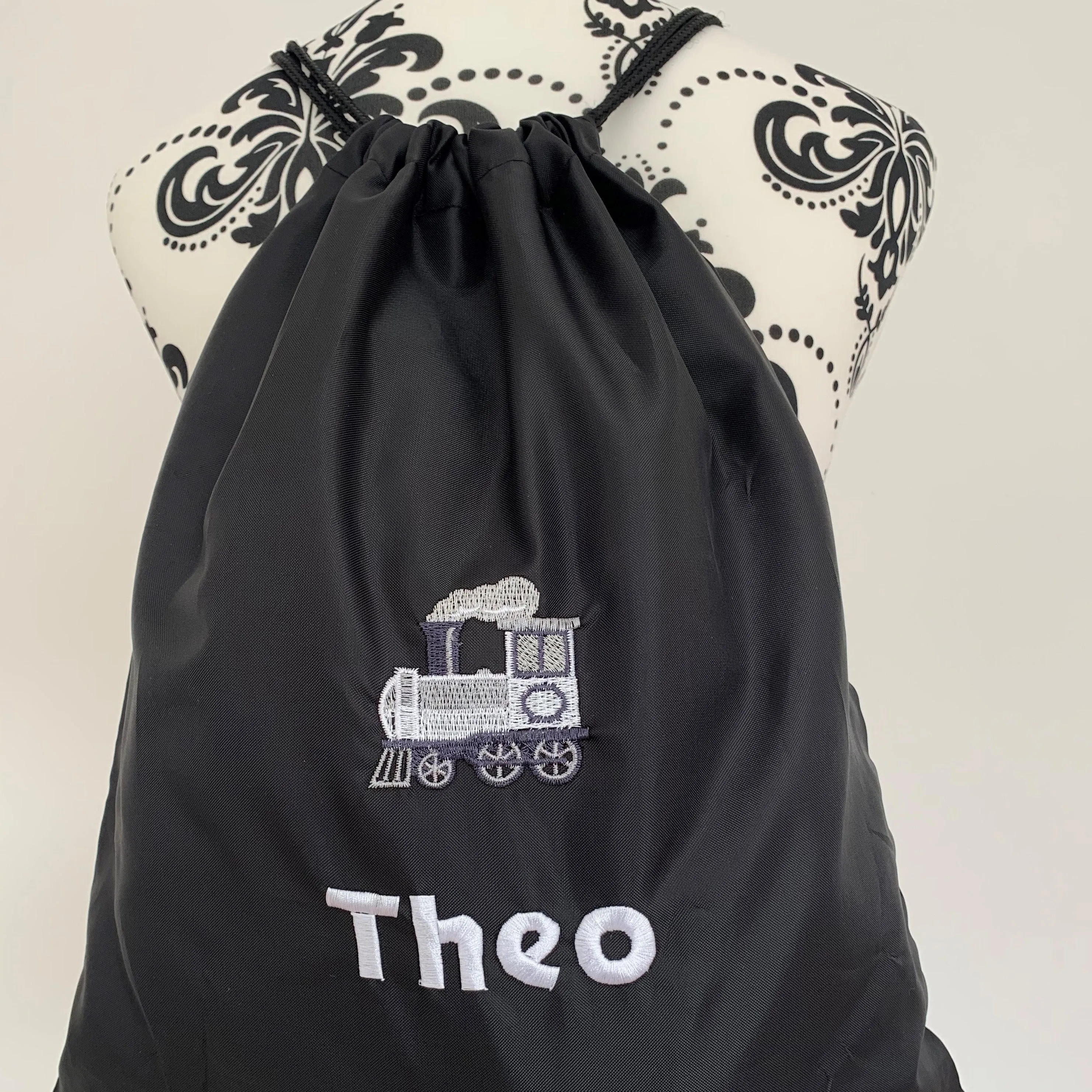 Train Drawstring Gym Bag - Personalised