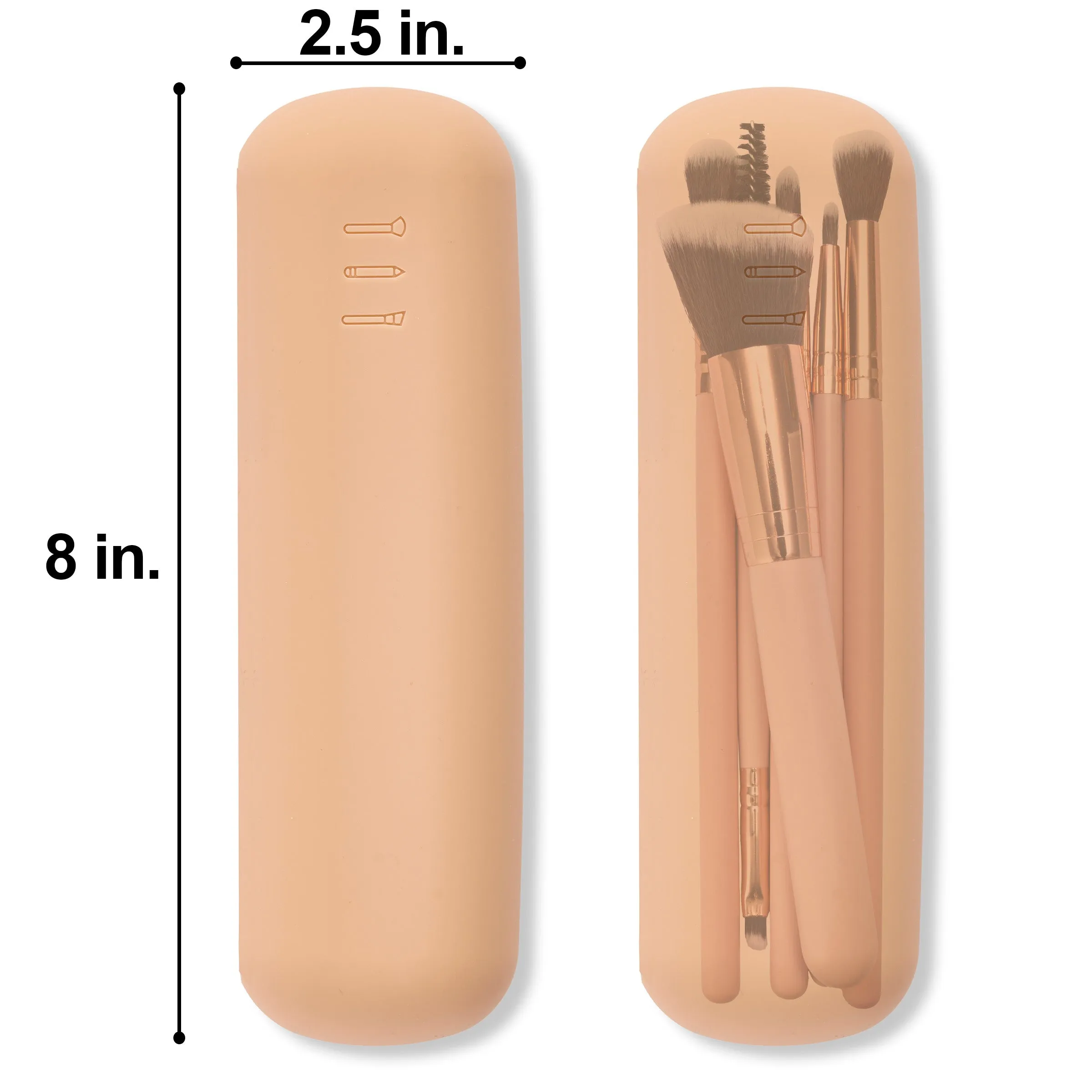 Travel Cosmetic Makeup Brush Holder (2Pack)