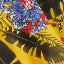 Tropical Print Off-The-Shoulder Wrap Top