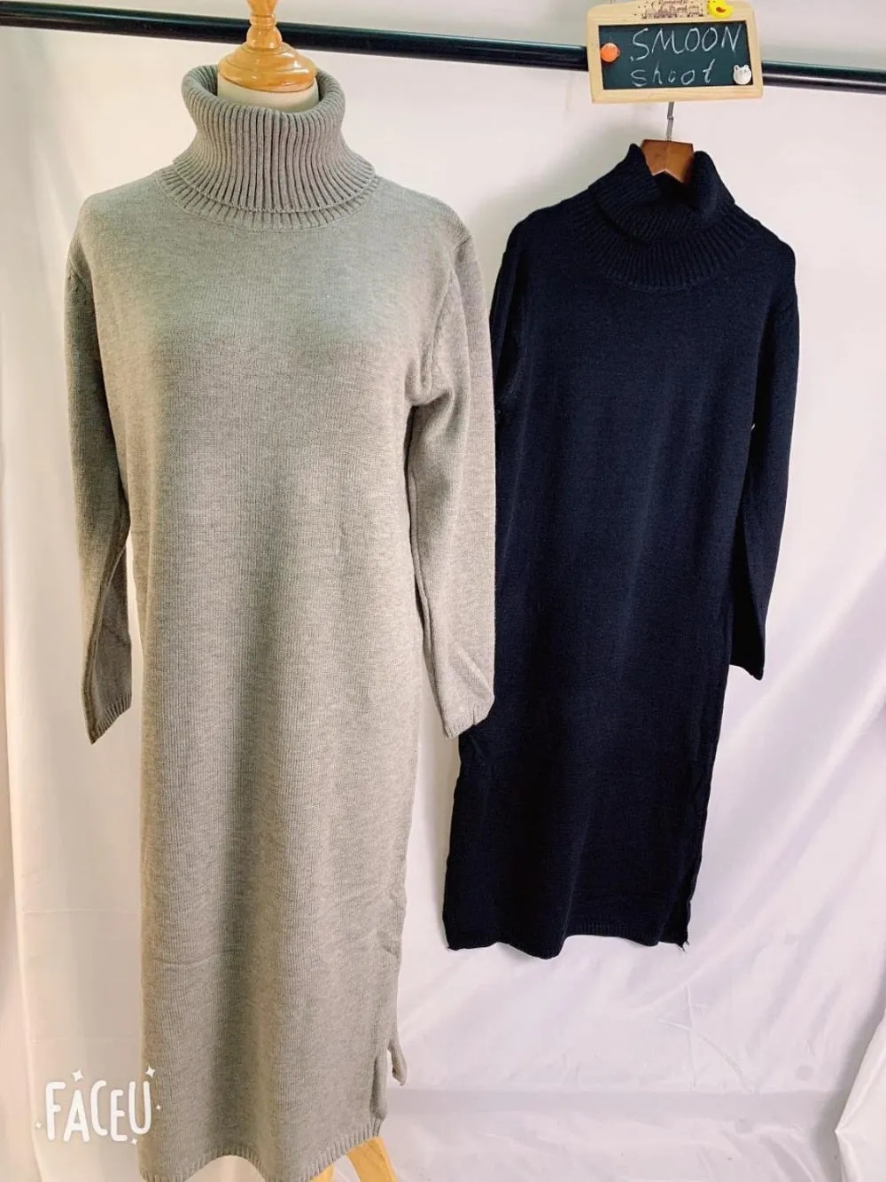 Turtleneck Winter Graceful Womens Dress