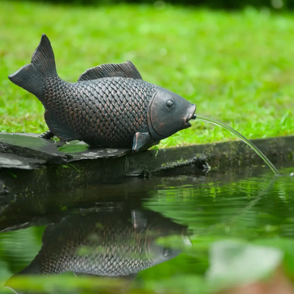 Ubbink Spitter Garden Fountain Fish - Elegant Outdoor Water Feature for Ponds
