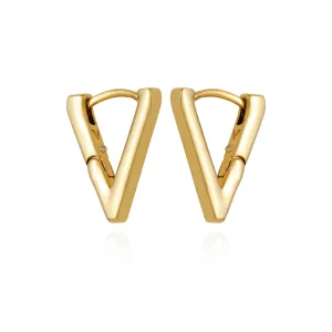V-Hinge Huggie Earrings