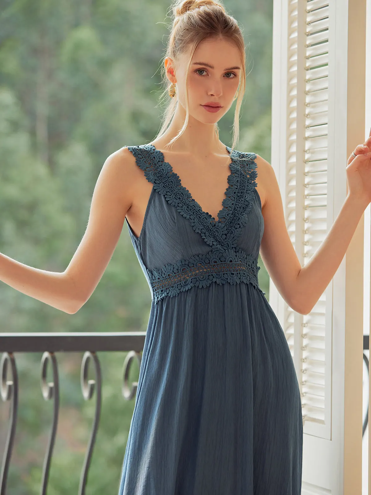V Neck Graceful Tank Long Dress