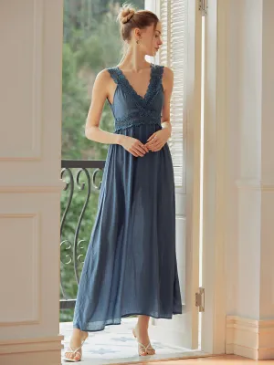 V Neck Graceful Tank Long Dress