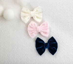 Velvet Bow Clip