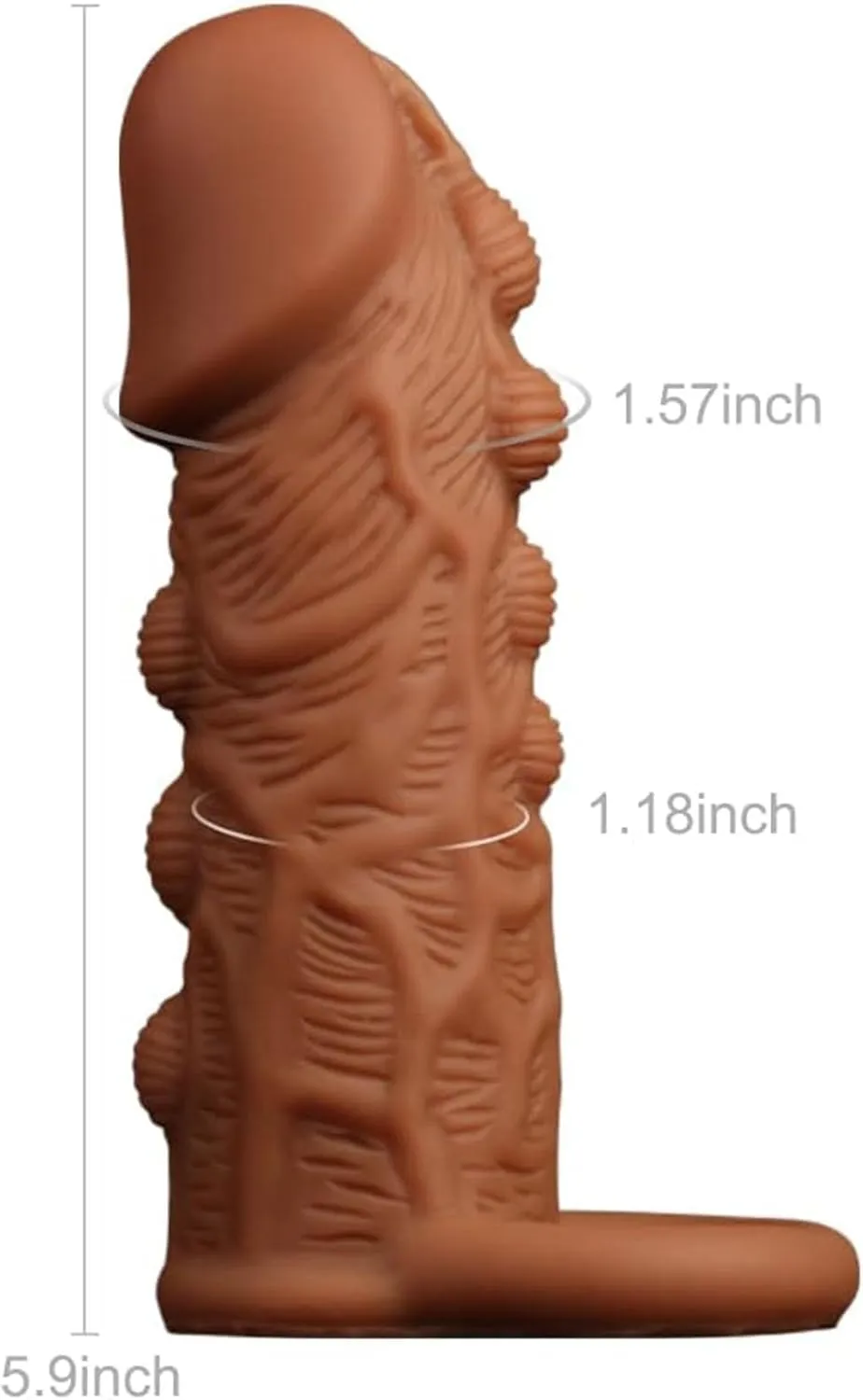 Vibrating Bullet Realistic Penis Sleeve - Spike Clit Stimulator Cock Ring Trainer Fantasy Male Condom