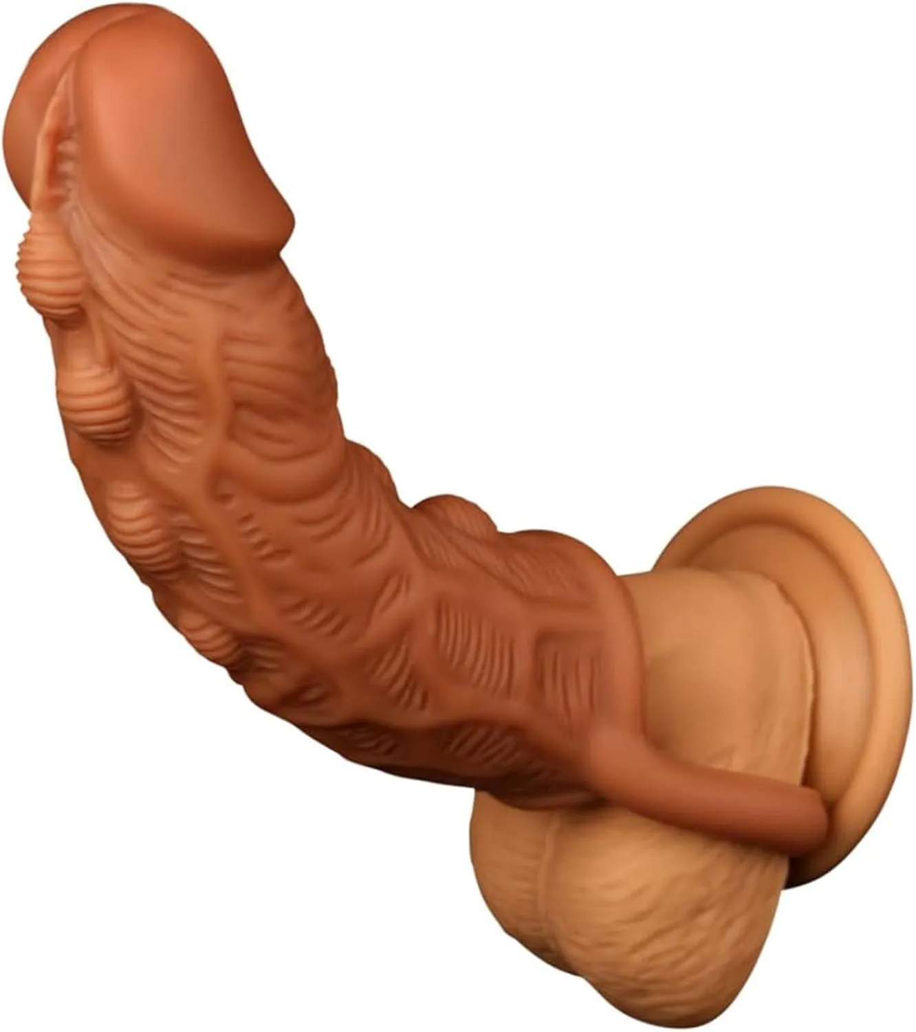 Vibrating Bullet Realistic Penis Sleeve - Spike Clit Stimulator Cock Ring Trainer Fantasy Male Condom