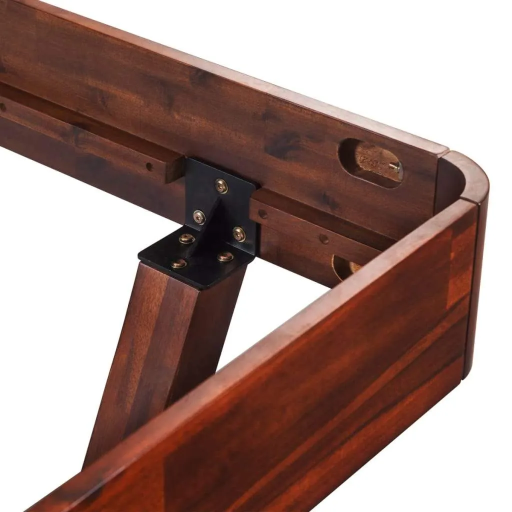 vidaXL Bed Frame Solid Acacia Wood 70.9"x78.7"