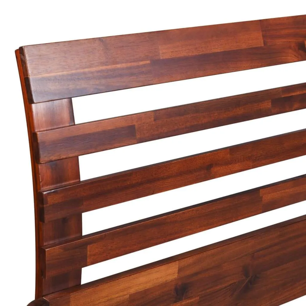 vidaXL Bed Frame Solid Acacia Wood 70.9"x78.7"