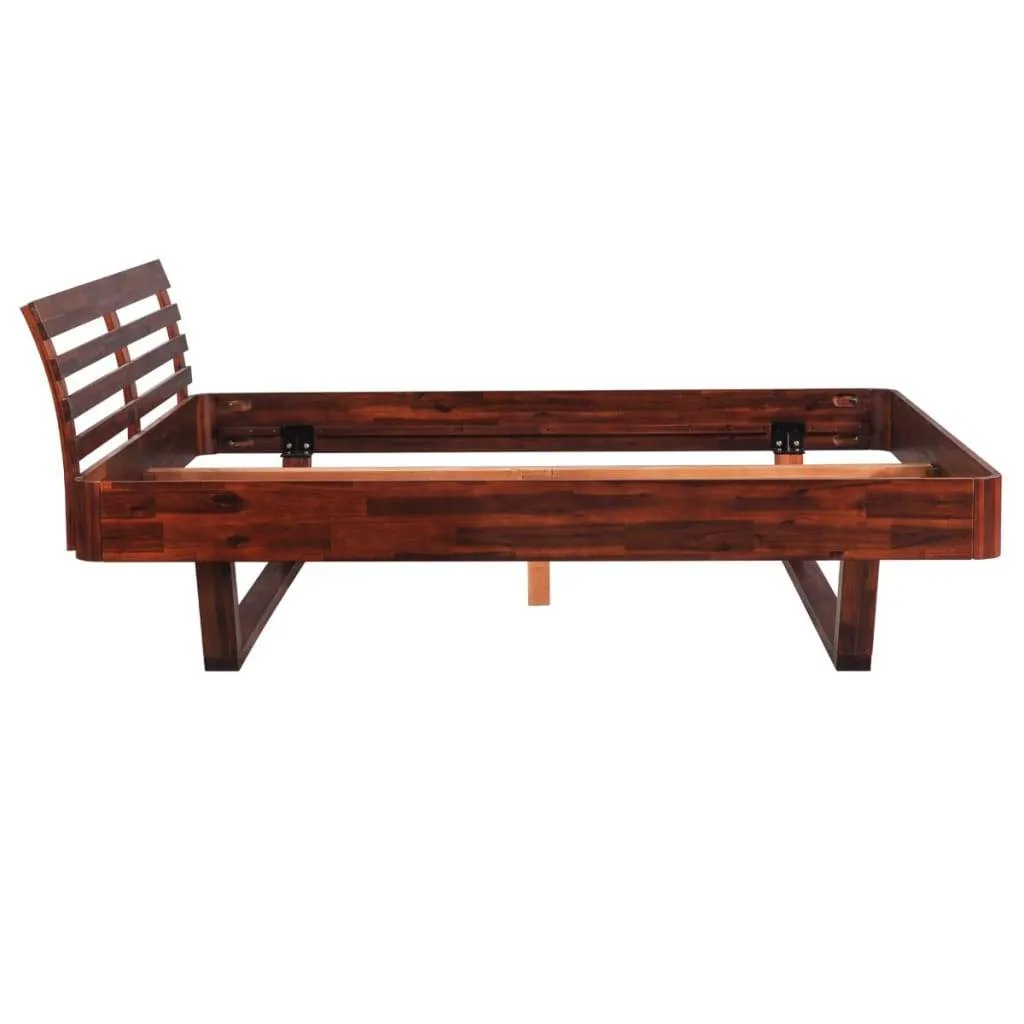 vidaXL Bed Frame Solid Acacia Wood 70.9"x78.7"