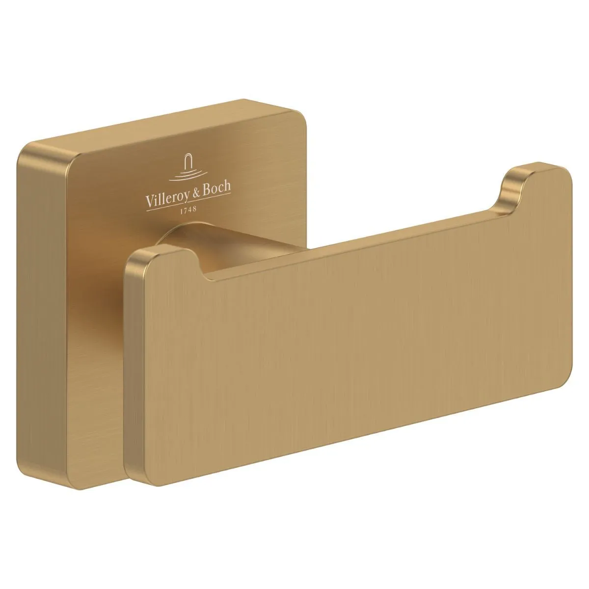 Villeroy & Boch Elements Striking Double Robe Hook in Brushed Gold - TVA15201200076