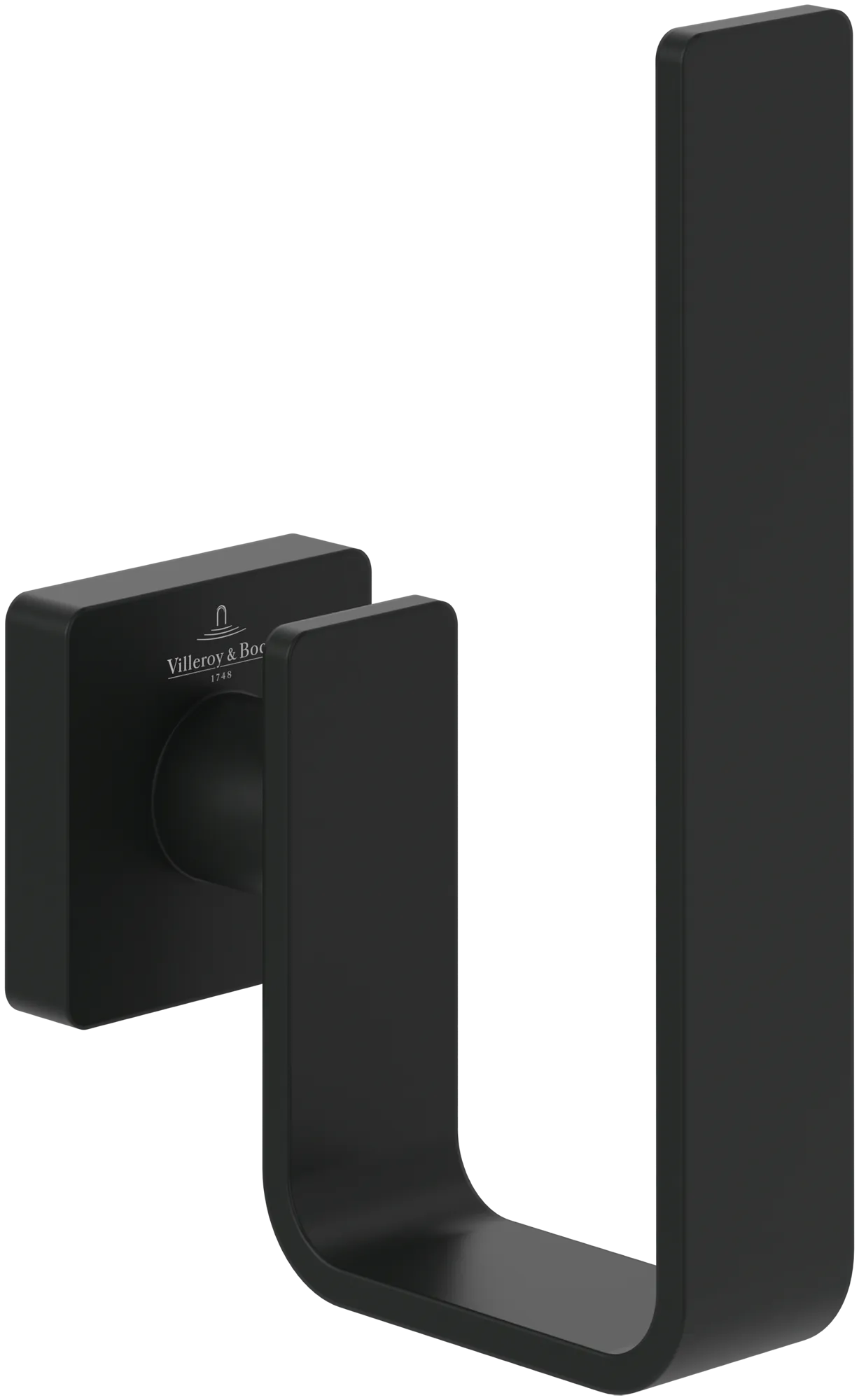 Villeroy & Boch Elements Striking Vertical Toilet Roll Holder Matt Black