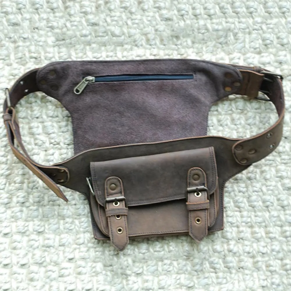 Waist Bag For Women Retro Adjustable Strap Outdoor Belt Satchel