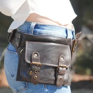 Waist Bag For Women Retro Adjustable Strap Outdoor Belt Satchel