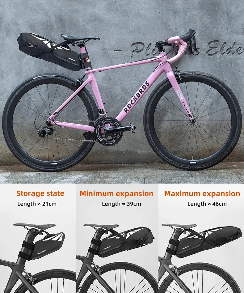 Waterproof Bicycle Saddle Bag Large Capacity Reflective Cycling Tail Bag