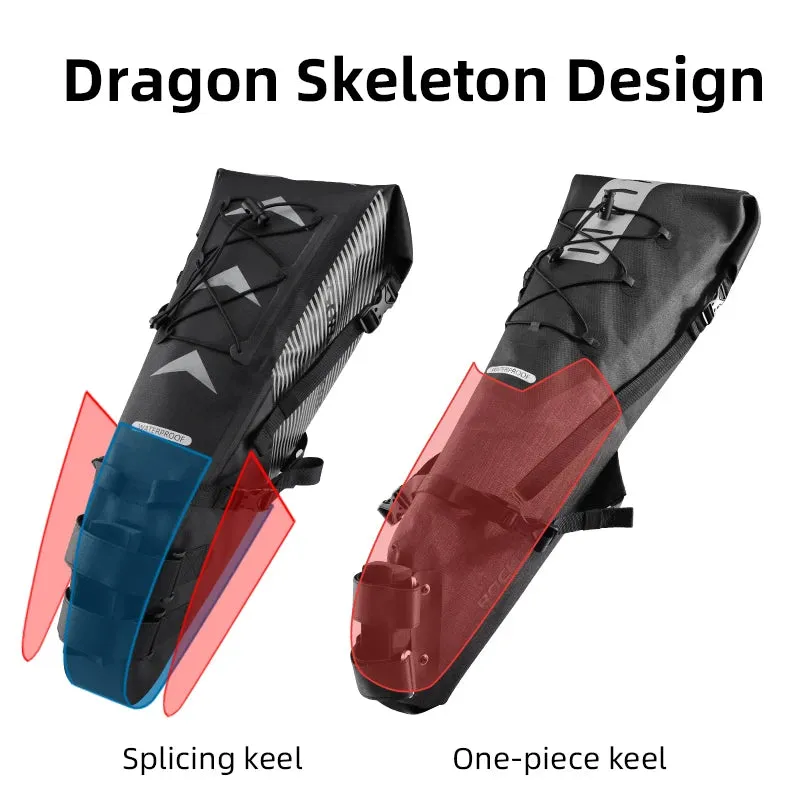 Waterproof Bicycle Saddle Bag Large Capacity Reflective Cycling Tail Bag