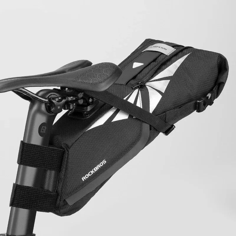 Waterproof Bicycle Saddle Bag Large Capacity Reflective Cycling Tail Bag