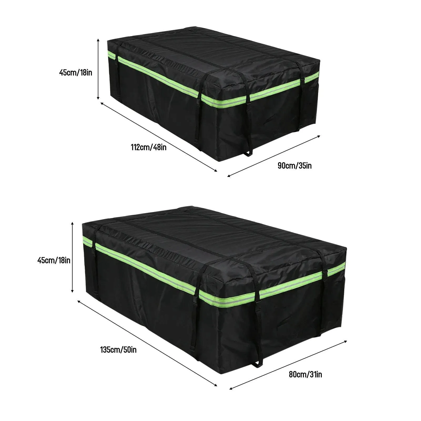 Waterproof Cargo Bag Car Roof Cargo Carrier with Night Reflective Strip Universal Luggage Bag Storage Cube Bag Travel Camping