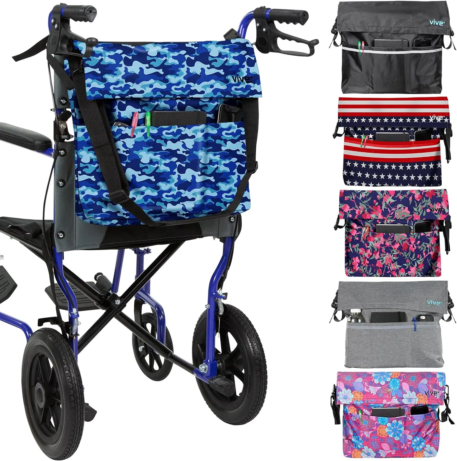 Wheelchair Bag I Storage Walker Backpack to Hang on Back of Wheel Chair I