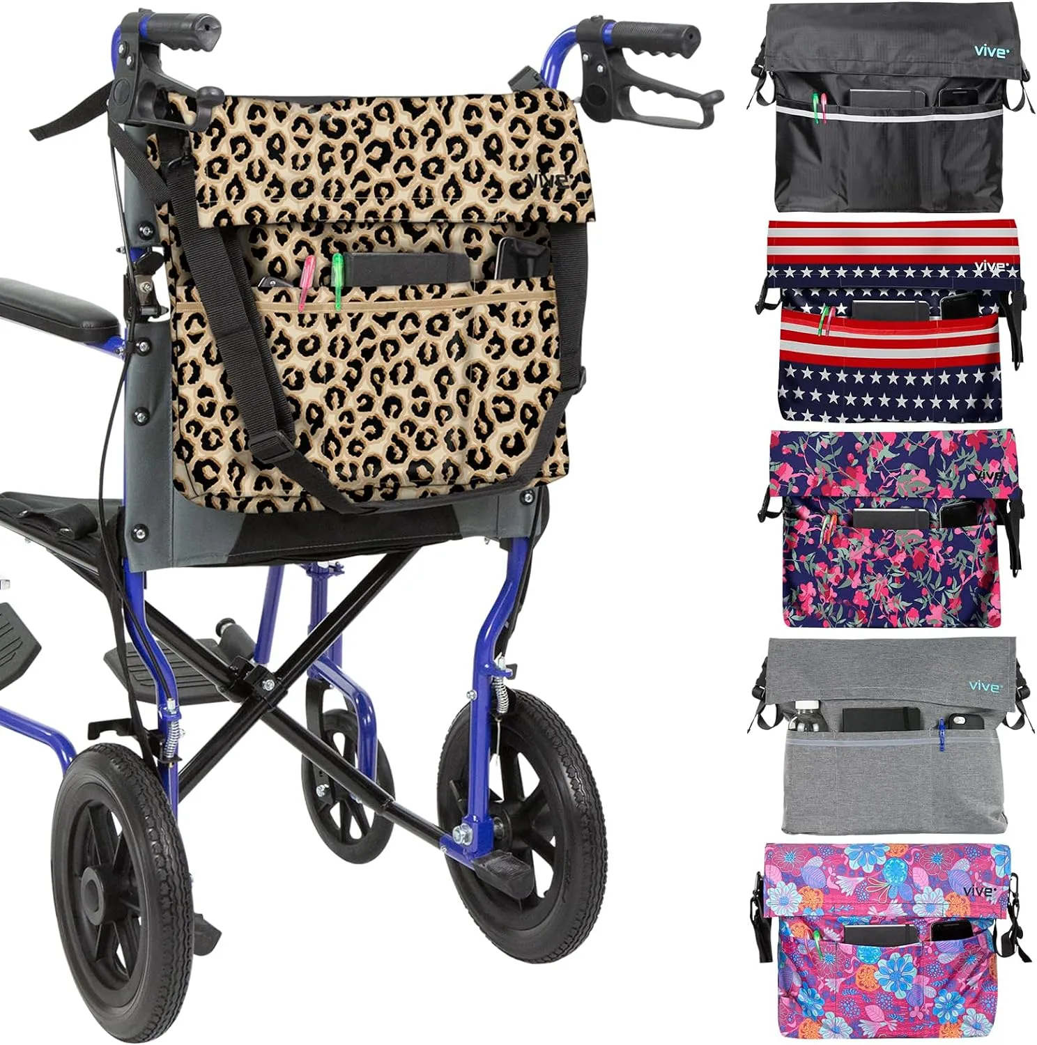 Wheelchair Bag I Storage Walker Backpack to Hang on Back of Wheel Chair I