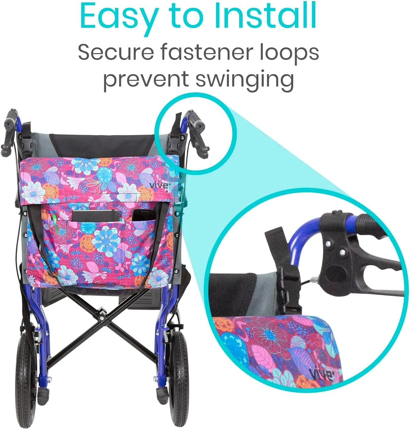 Wheelchair Bag I Storage Walker Backpack to Hang on Back of Wheel Chair I